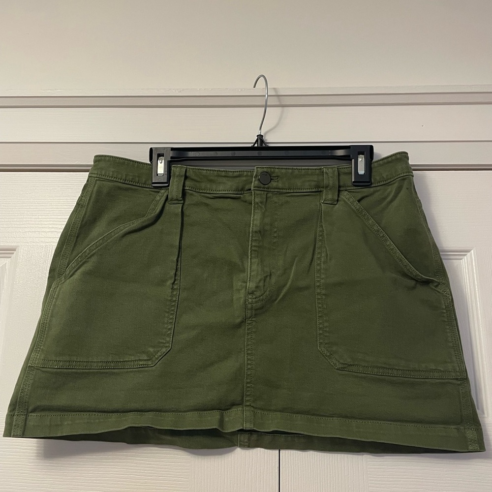 TNA Olive Green Mini Skirt